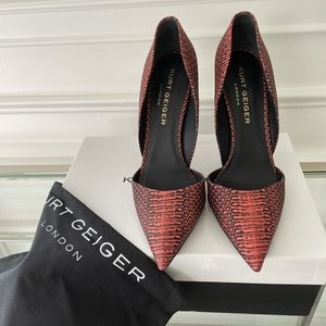 Kurt Geiger London Red/Black Pointed Toe Heels